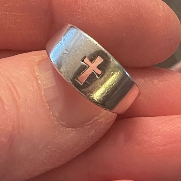 Vintage James Avery cut out cross religious Ring sterling silver 925 - Picture 10 of 11